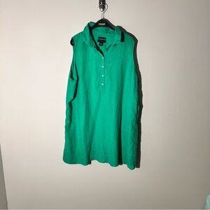 Tahari Vibrant Green Sleeveless Dress